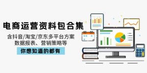 电商运营资料包合集,含抖音/淘宝/京东多平台方案,数据报表、营销策略等-海旭网创